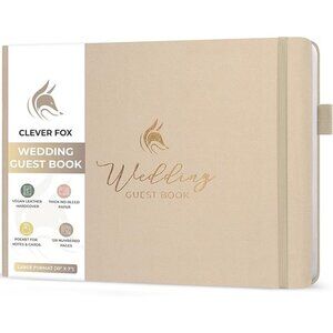 NWT Clever Fox Wedding Guest Book